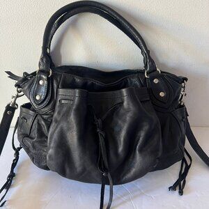 Y2K VINTAGE BEBE FRINGE LEATHER SATCHE